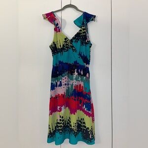 MM Couture by Miss Me colorful artsy watercolor multicolor dress size M